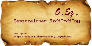 Oesztreicher Szörény névjegykártya